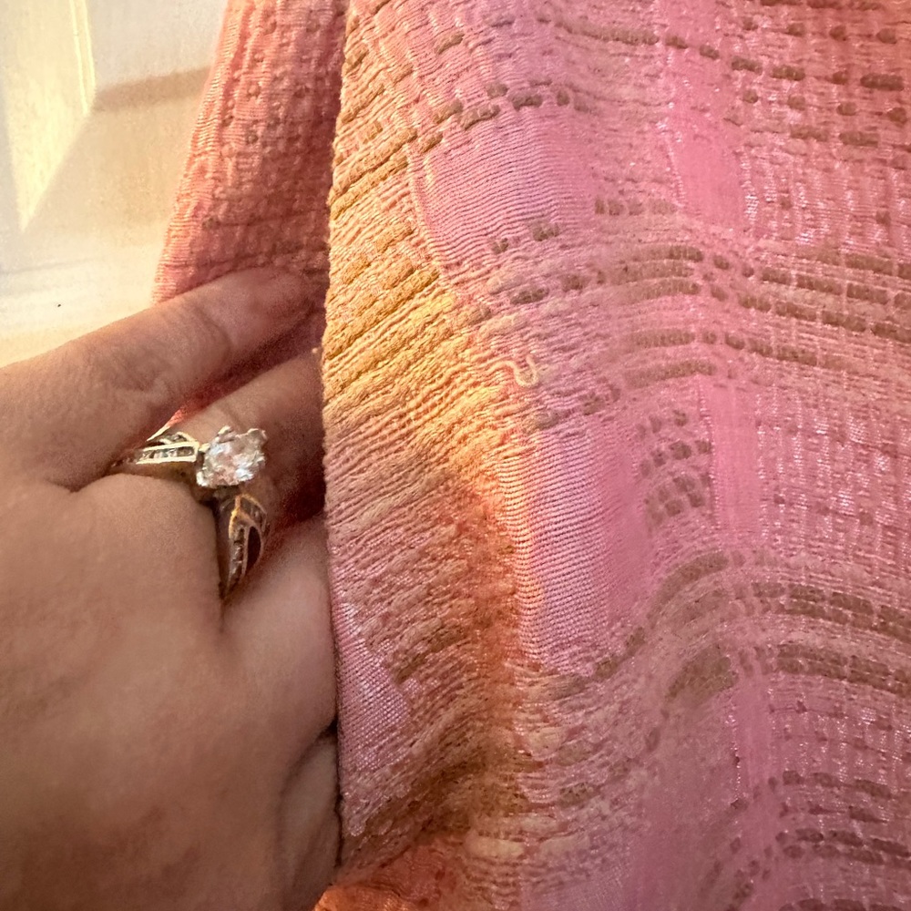 Banu Paris wide leg pink satin tweed trousers - Picture 4 of 7